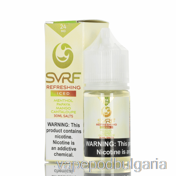 Vape 10000 Дръпки Iced Refreshing - Svrf Salts E-liquid - 30ml 48mg